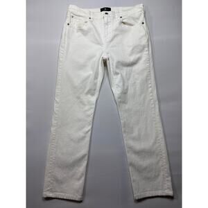 7 For All Mankind Men's Slimmy Straight Leg White Jeans - Size 33 (33x28)